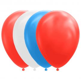 Ballongmix Röd/Vit/Blå 25-pack
