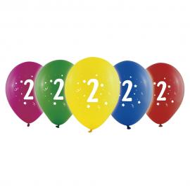 Sifferballonger 2 Färgmix