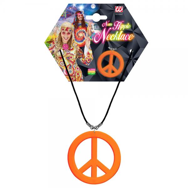 Neon Orange Hippie Halsband