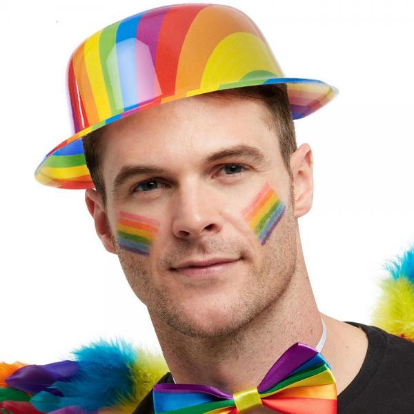 Pride Regnbge Bowler Hatt