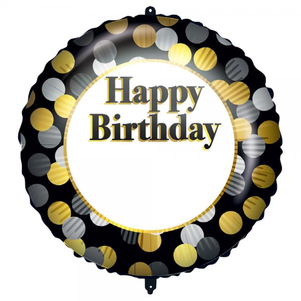 Milestone Happy Birthday Folieballong med Bokstver