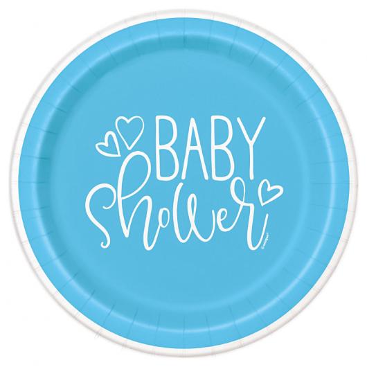Baby Shower Papptallrikar Ljusblå