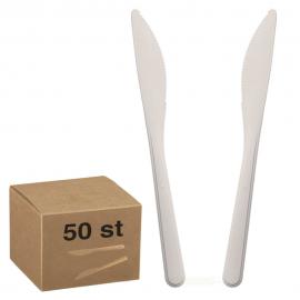 Vita Plastknivar 50-pack
