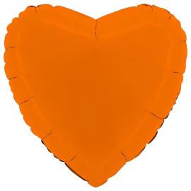 Folieballong Hjärta Orange Matt