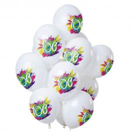 Color Splash 100-års Ballonger Latex