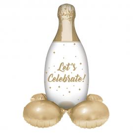 Champagneflaska Folieballong Let's Celebrate