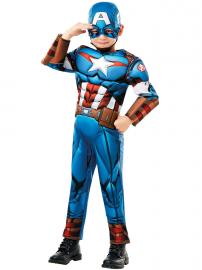 Captain America Maskeraddräkt Deluxe Barn