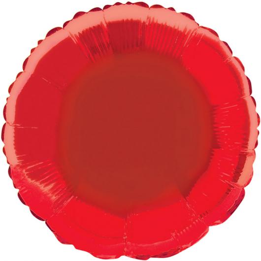Folieballong Rund Röd