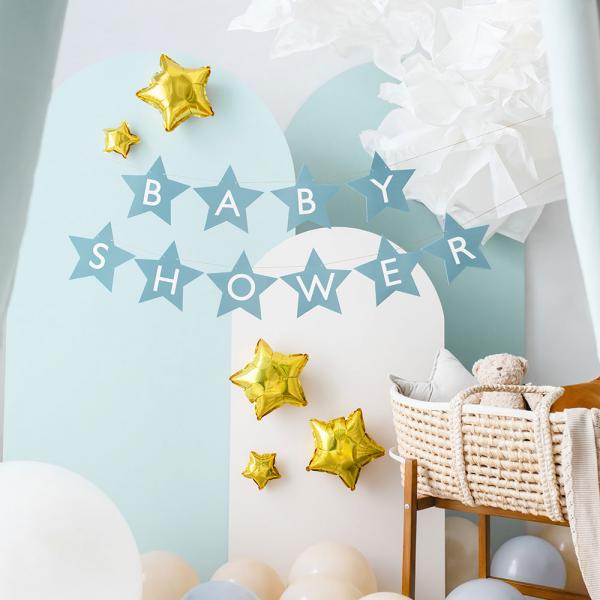 DIY Girlang Babyshower Ljusbl