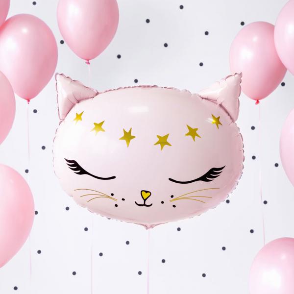 Rosa Katt Folieballong