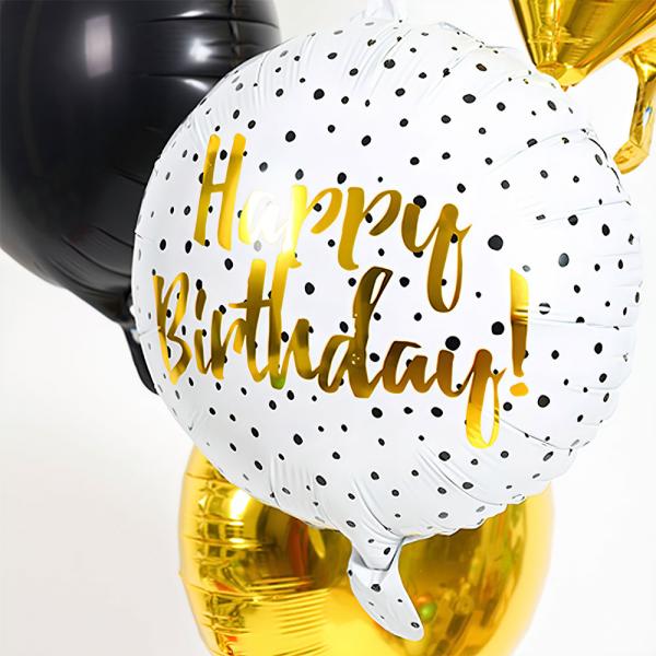 Folieballong Happy Birthday Prickar
