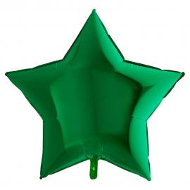 Stor Folieballong Stjärna Grön