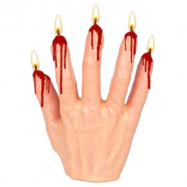 Ljus Halloween Hand med Blod