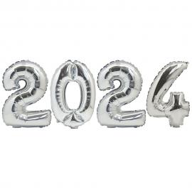 Sifferballonger Nyår Silver 2024