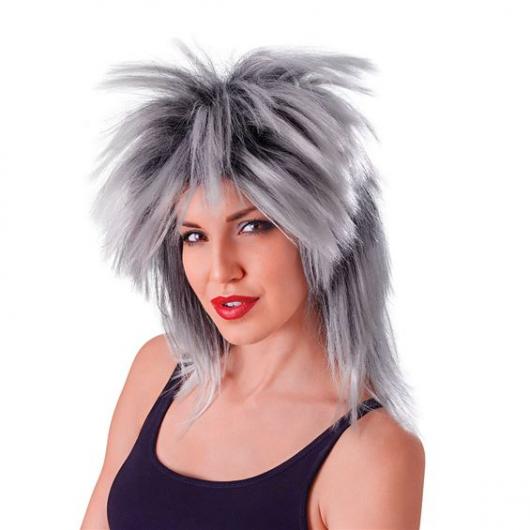 Tina Turner Peruk Gr/Svart