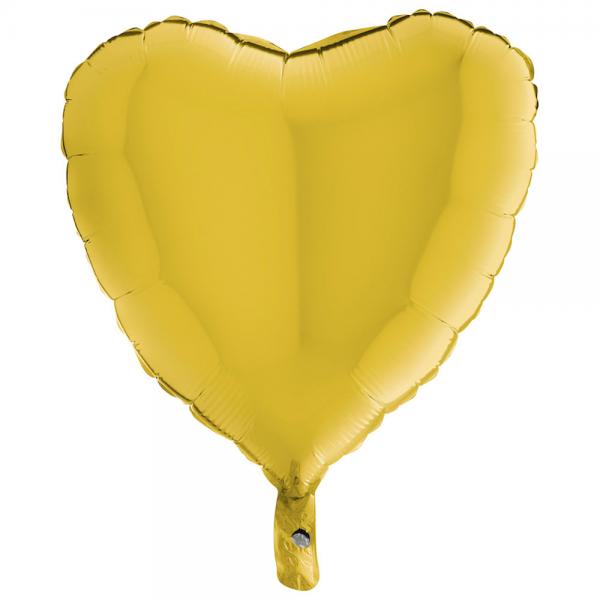 Folieballong Hjrta Pastellgul