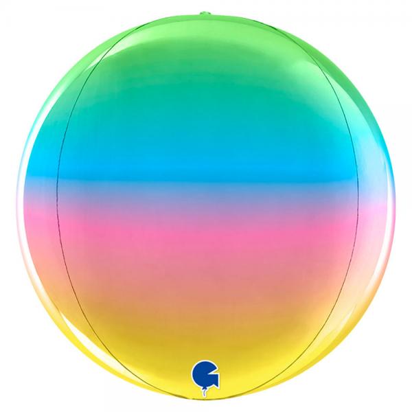 Stor Globe Folieballong Rainbow