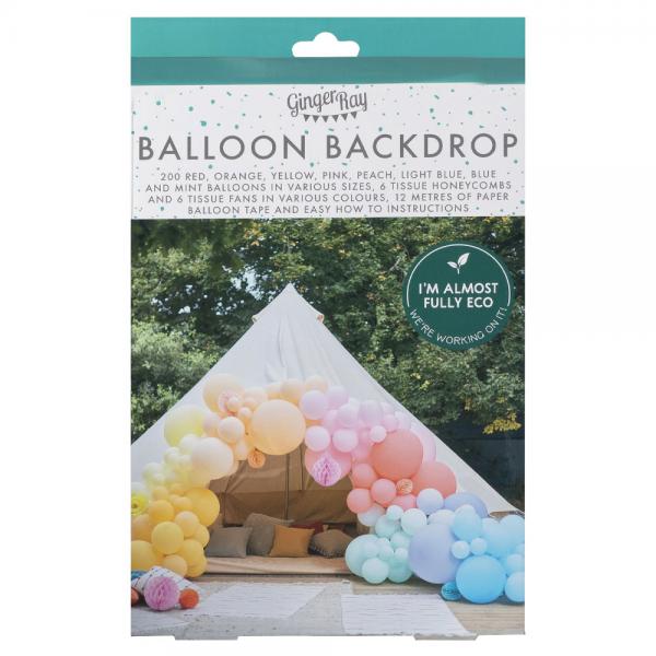 Ballongbge med Dekorationer Luxe Bright