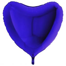 Hjärtballong Folie Mörkblå