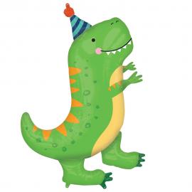 Folieballong T-rex Happy Dino Birthday