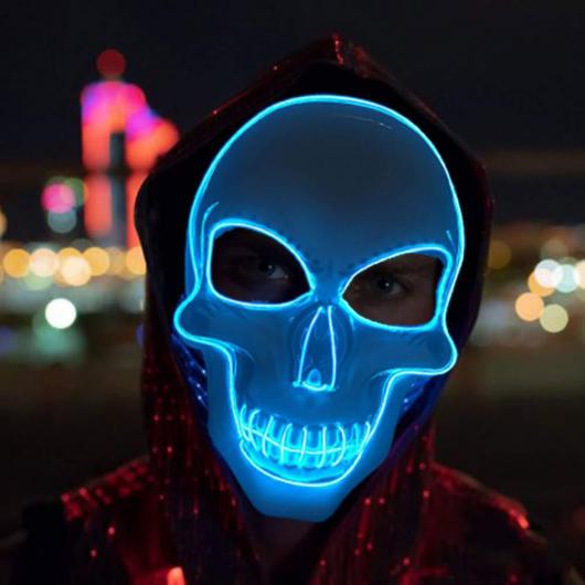 Döskalle LED-Mask Röd