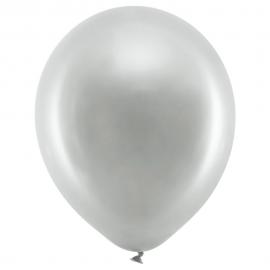 Rainbow Latexballonger Metallic Silver