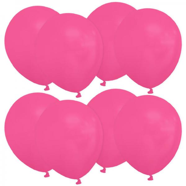 Rosa Miniballonger Hot Pink 100-pack