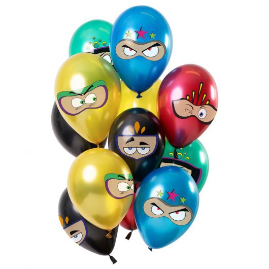 Superhjältar Metallic Latexballonger