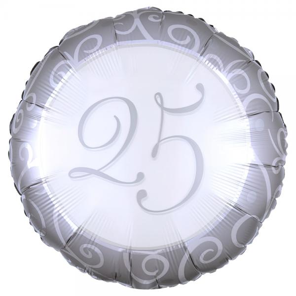 25-rs Folieballong Silver