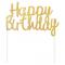 Trtdekoration Happy Birthday Guld