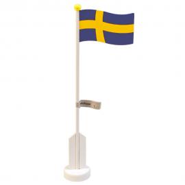 Bordsflagga Svenska Flaggan Trä 35 cm