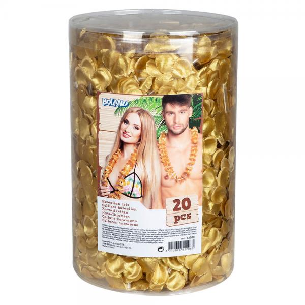 Hawaiikransar Guld 20-pack