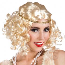 Flapper 20-tals Peruk Blond med Hårband
