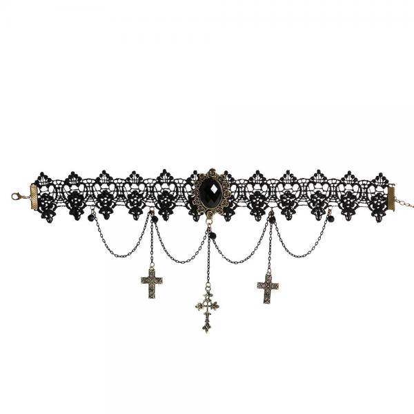 Gotiskt Halsband med Kors