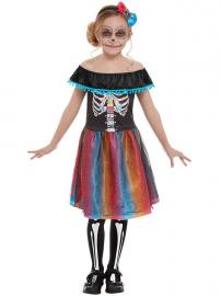 Day of the Dead Girl Klänning Barn Medium