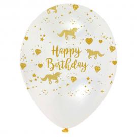 Happy Birthday Ballonger Unicorn Sparkle