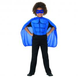 Superhjälte Kit Blå Barn Medium/Large