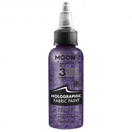 Moon Glitter Holografiskt Glitter Textilfärg Lila 30 ml