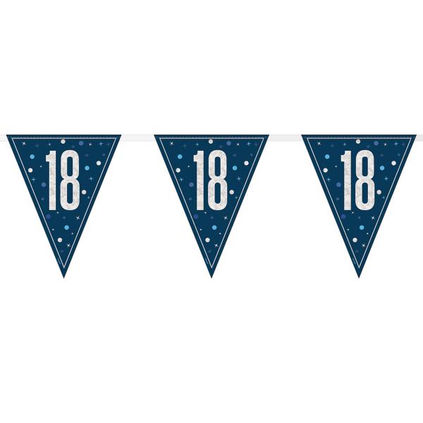 Flaggirlang 18 r Bl & Silver