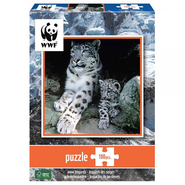 WWF Snleoparder Pussel 100 Bitar