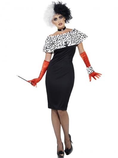 Cruella De Vil Kostym Maskeraddrkt