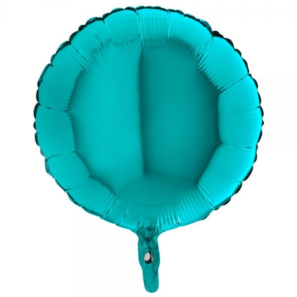 Folieballong Rund Tiffany Bl