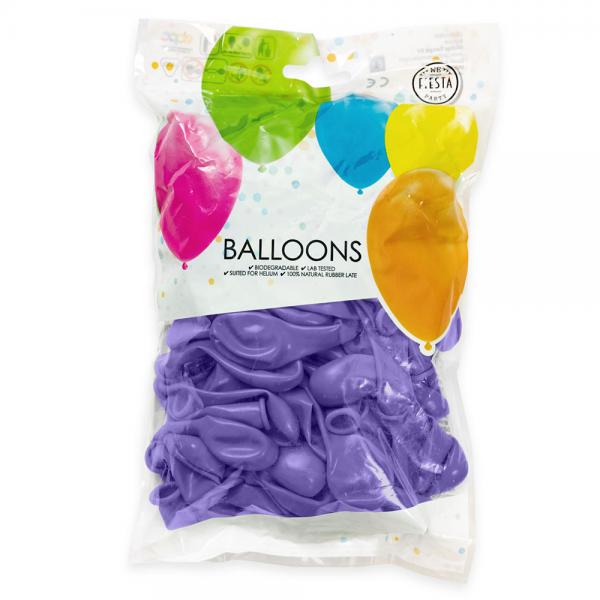 Lila Miniballonger Purple 100-pack