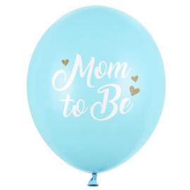 Latexballonger Mom to Be Ljusblå 50-pack