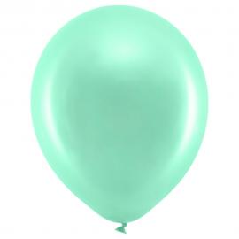 Rainbow Latexballonger Metallic Mintgröna
