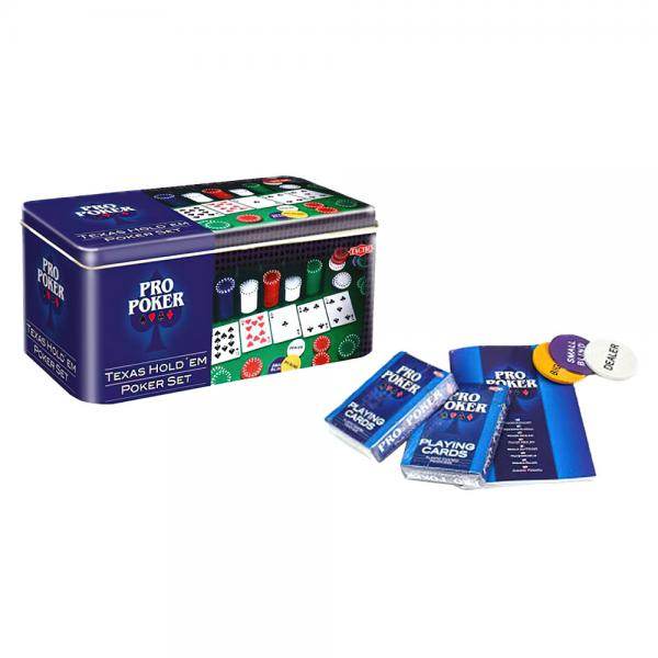 Texas Hold 'em Poker 200 Fiches Da Poker Con Custodia In Latta - Foto 4