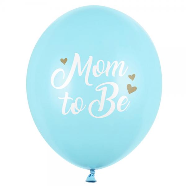 Latexballonger Mom to Be Ljusbl 50-pack