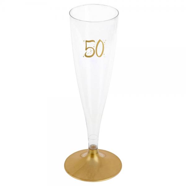 50-rs Champagneglas Flergngs Guld