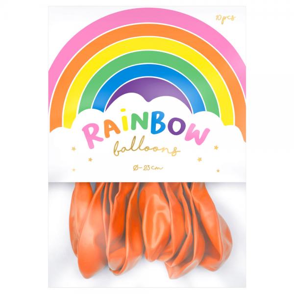 Rainbow Sm Latexballonger Pastell Orange