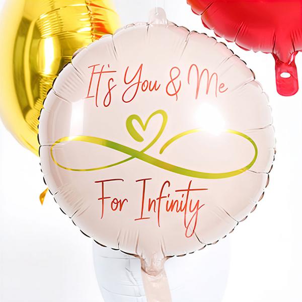 Folieballong It's You & Me For Infinity